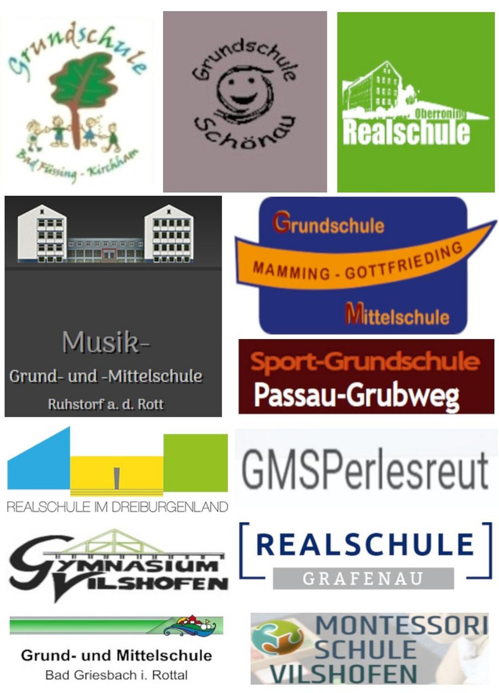 Logos unserer Begleitschulen (Grafiken: Schulen)